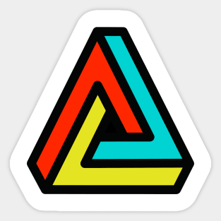 3D Penrose Impossible Triangle Sticker